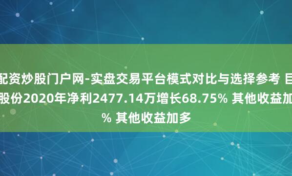 配资炒股门户网-实盘交易平台模式对比与选择参考 巨能股份2020年净利2477.14万增长68.75% 其他收益加多