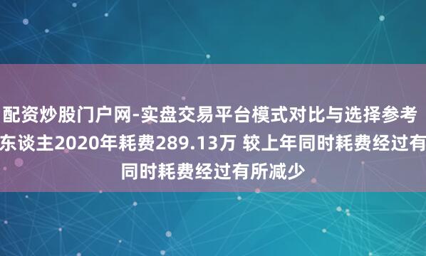 配资炒股门户网-实盘交易平台模式对比与选择参考 川机器东谈主2020年耗费289.13万 较上年同时耗费经过有所减少